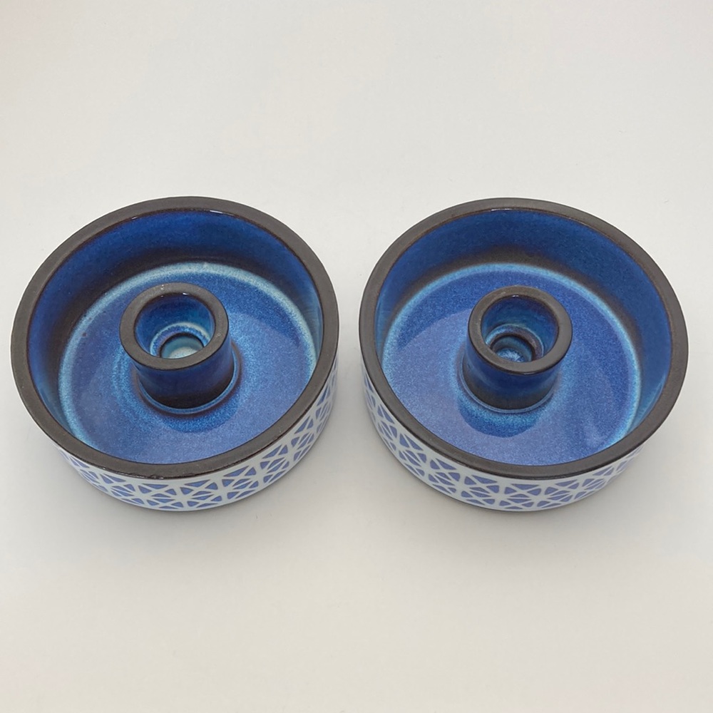 Royal Copenhagen THULE Series Candlestick Pair.